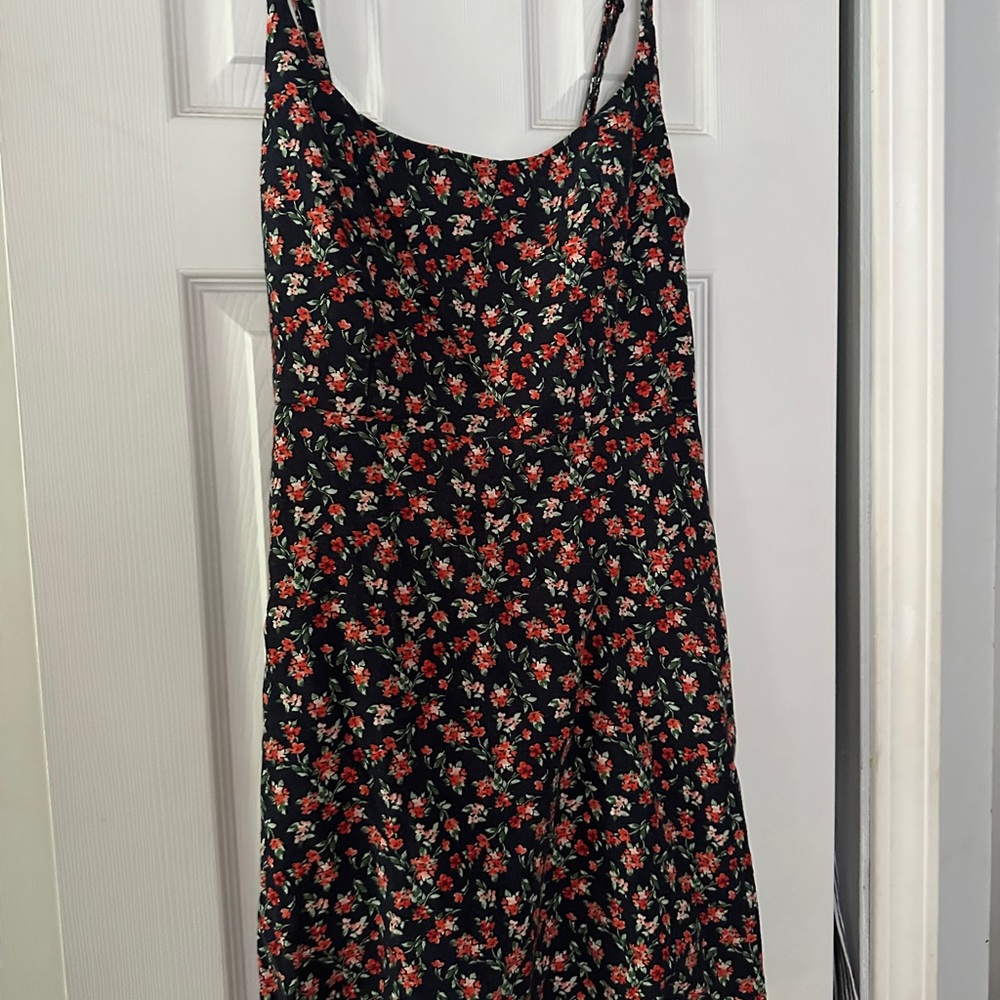 Floral Black Dress